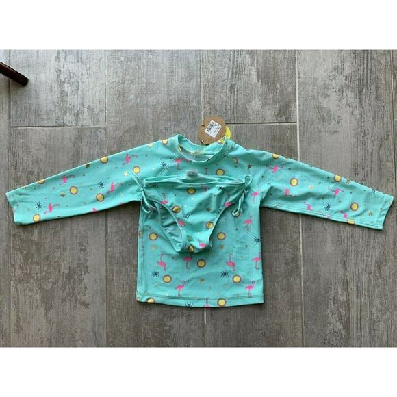 $66 EGG by SUSAN LAZAR Kaitlyn Two-Piece Swim Bathing Suit NEW SPF 50+Guard 2T - Picture 4 of 4